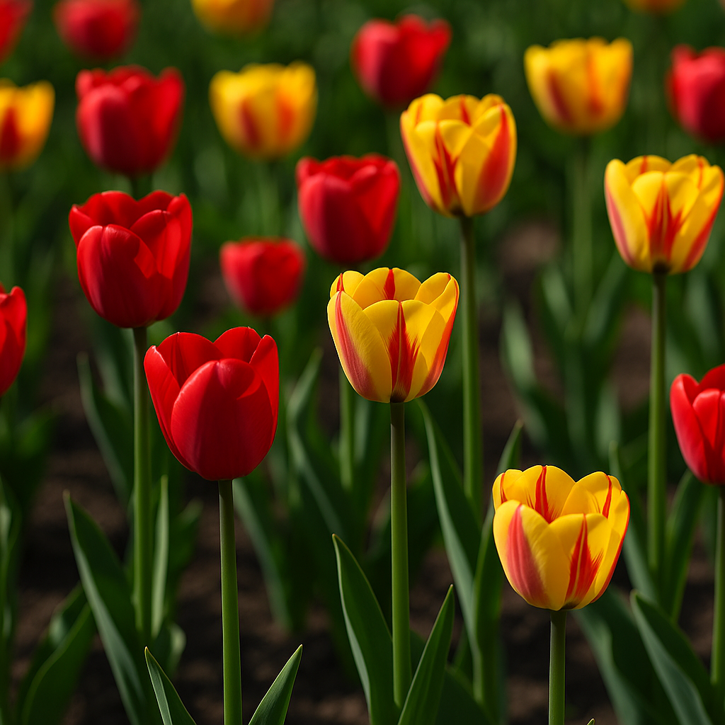 tulipanes Darwin grandes y resistentes